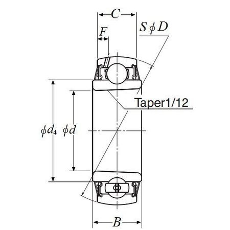 Ntn NTN UK215D1, Ball Insert Bearing  75 Mm Id X 130 Mm Od X 44 Mm W Adapter Mounted UK215D1